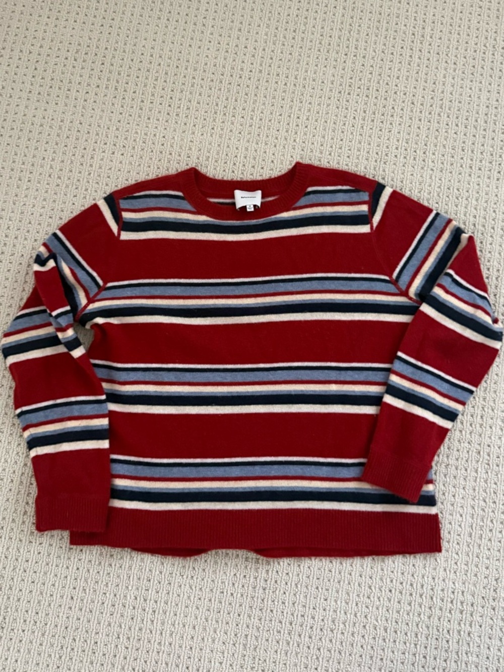 Reformation Cashmere Boyfriend Sweater Red - Size M - Picture 2 of 4